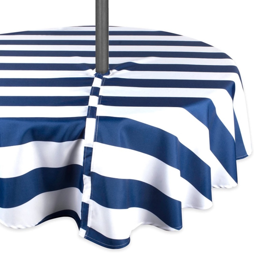 NWOT 52" Round w/ Zipper , Nautical Blue